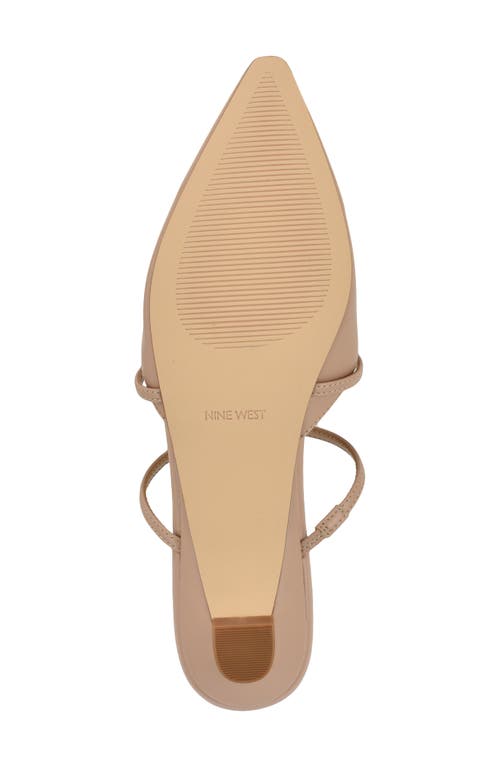 Shop Nine West Paoly Pointed Toe Flat In Light Natural