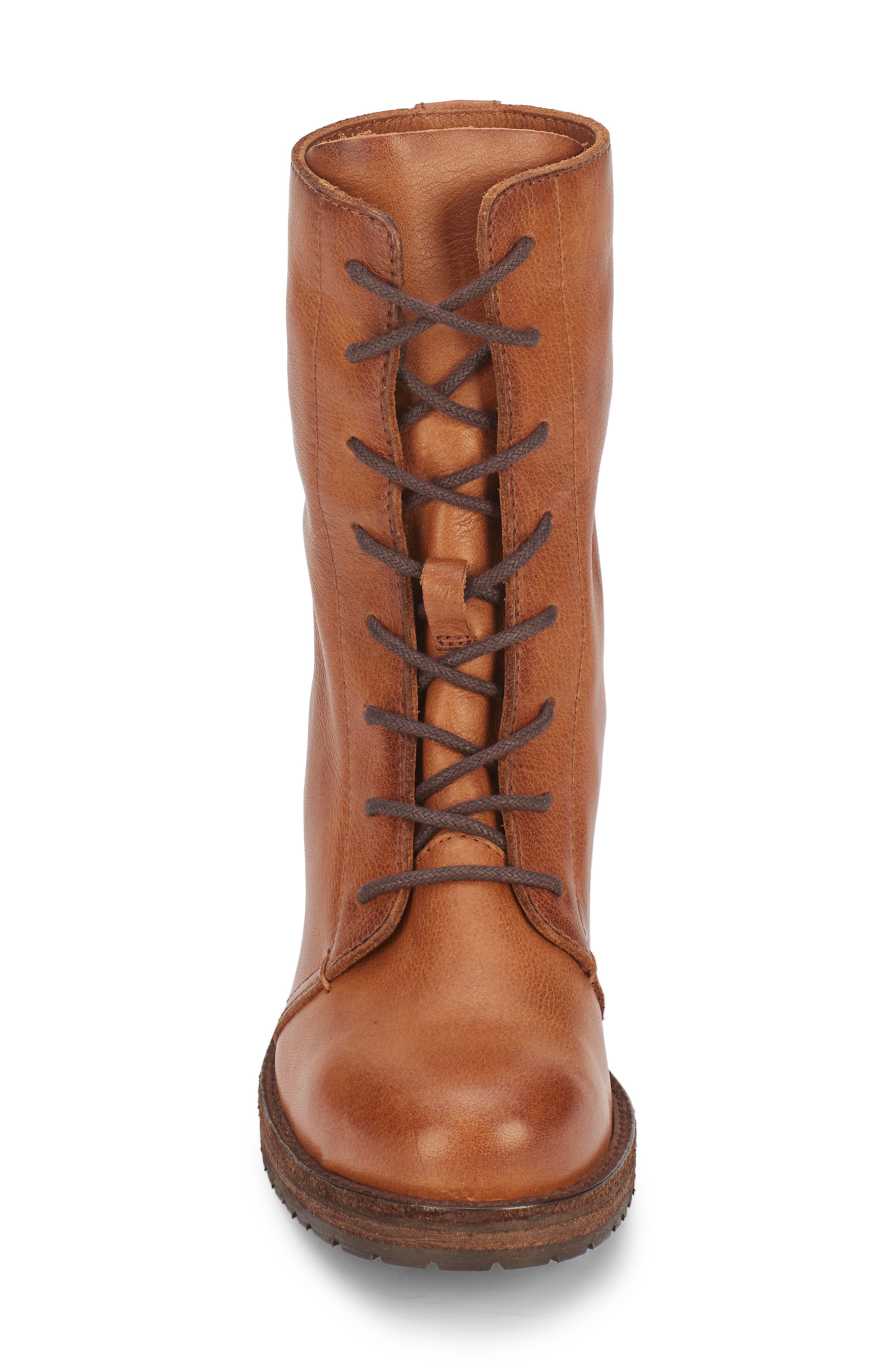 Karen Combat Boot, Alternate, color, CARAMEL - PALLIO
