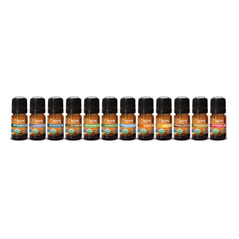 Organic Aromatherapy Set - Top 12 Essential Oils 12x0.17oz