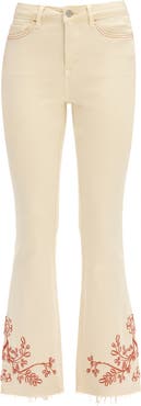 Bayeas Embroidered High Waist Bootcut Jeans