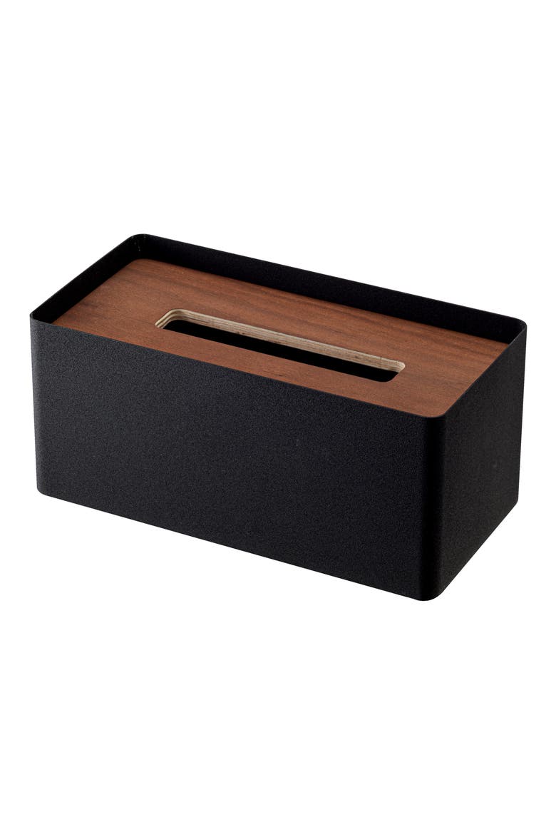Standard Rectangular Tissue Box Case, Main, color, WALNUT