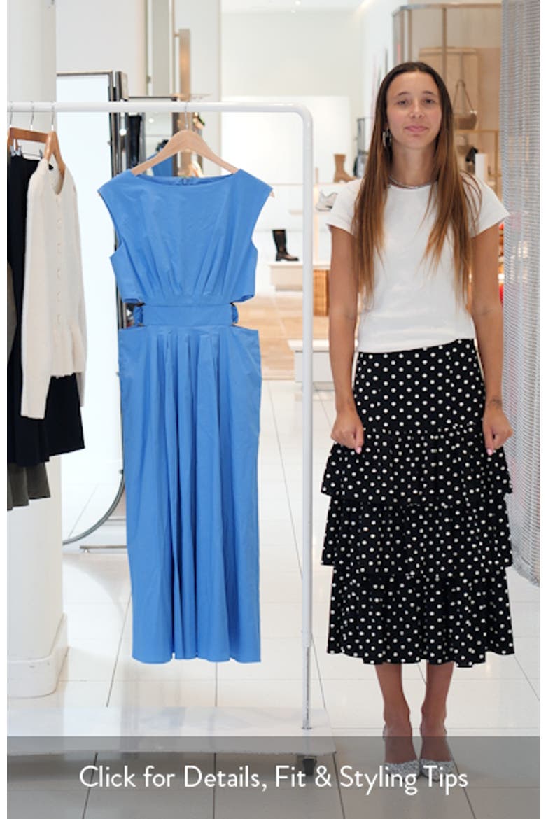 Cutout D-Ring Tie Back Midi Dress video