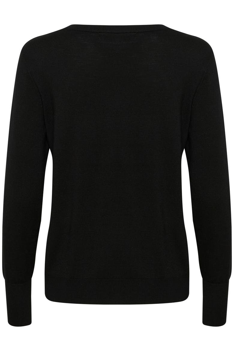 KAlizza Round Neck Regular Fit Pullover, Alternate, color, Black Deep