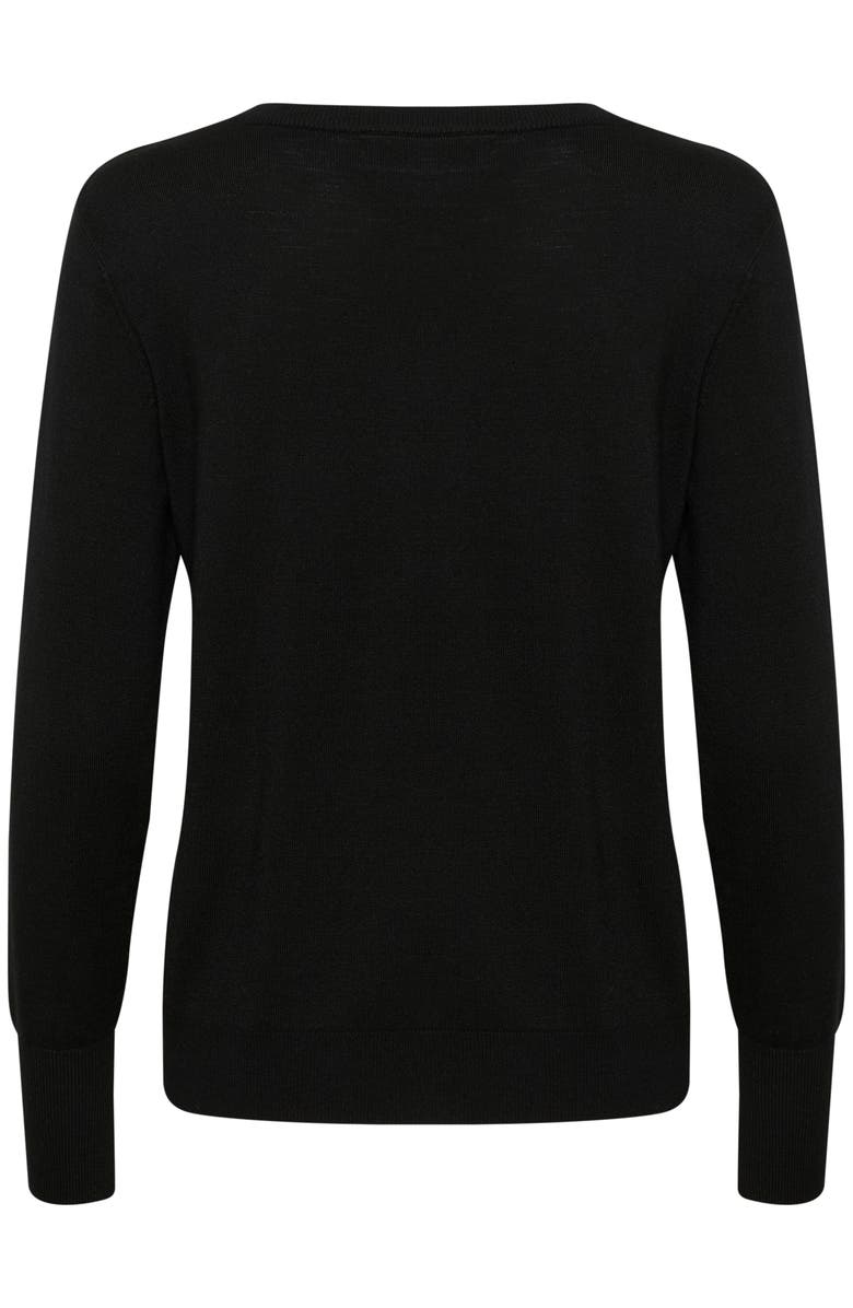 Kaffe KAlizza Round Neck Regular Fit Pullover, Alternate, color, Black Deep