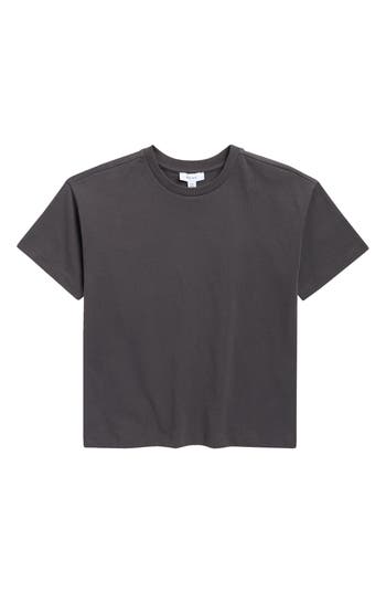 Reiss Kids' Selby Crewneck Cotton T-shirt In Gray