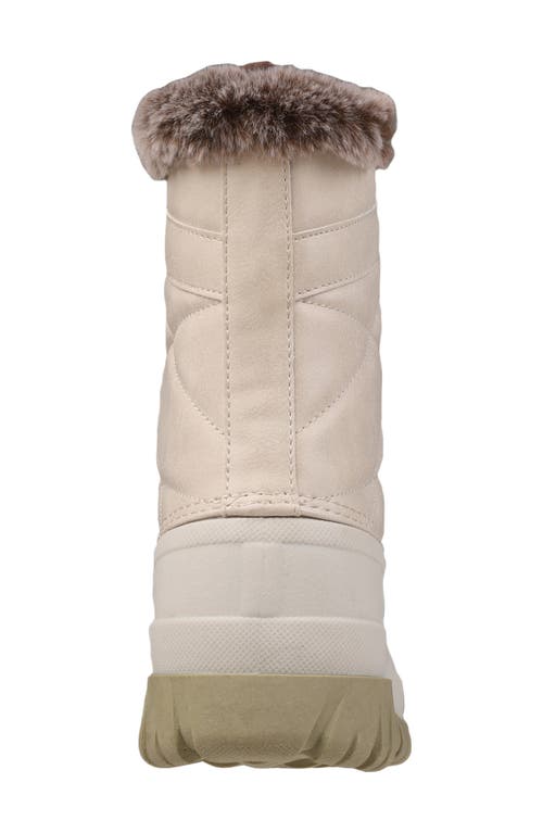 Mykos Faux Fur Lined Lace-up Boot In White