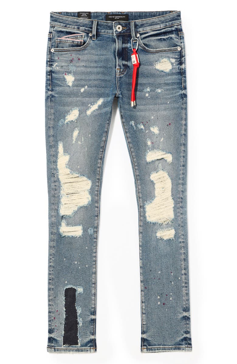 Cult of Individuality Punk 601 Ripped Super Skinny Jeans, Alternate, color, Arlo