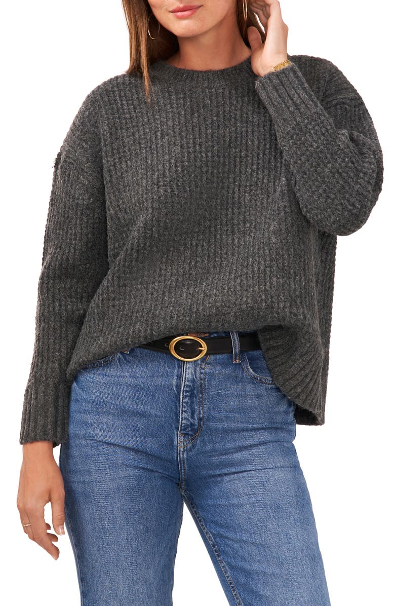 Vince Camuto Waffle Knit Crewneck Sweater, Main, color,