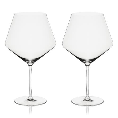 Viski Reserve Liminal Burgundy Wine Glasses Set Of 2