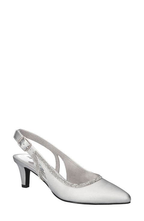Glisten Kitten Heel Slingback Pump (Women)
