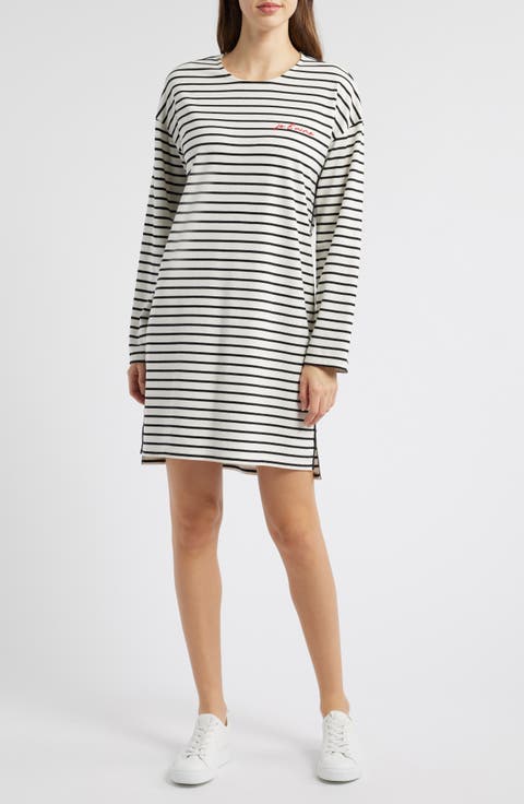 Valentine Stripe T-Shirt Dress