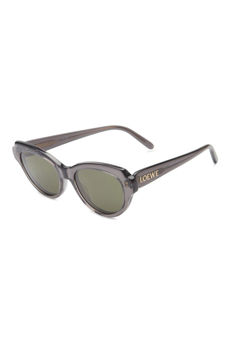Slim 53mm Round Sunglasses, Alternate, color, GREY/ OTHER / GREEN