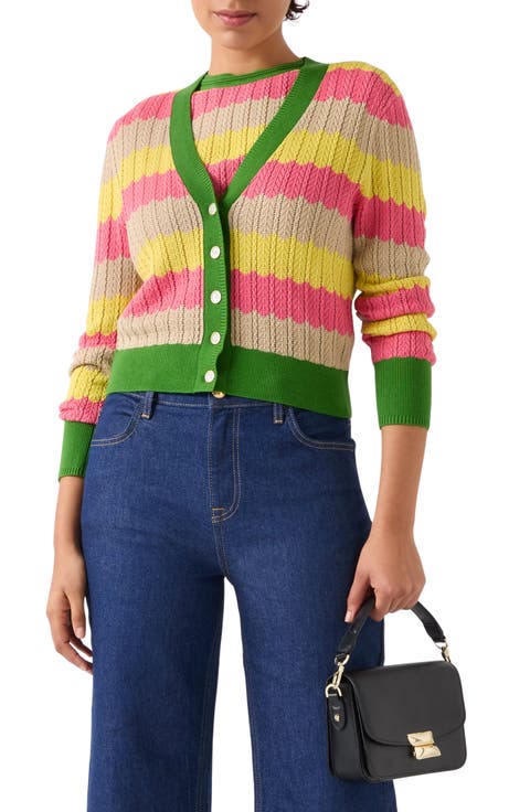 Cinzia Zigzag Pointelle Cardigan