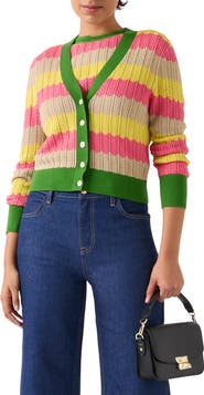 LK Bennett Cinzia Zigzag Pointelle Cardigan