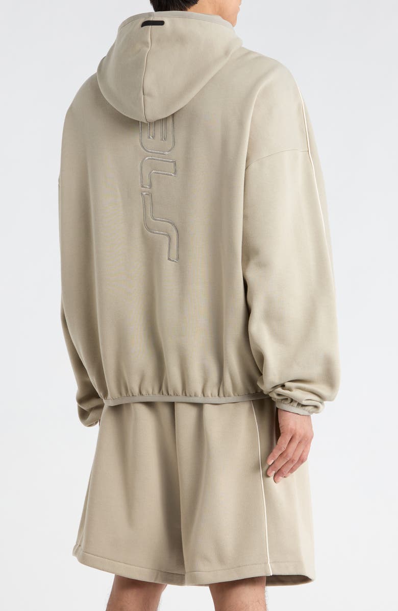 Fear of God Essentials Active Trace Fleece Hoodie, Alternate, color, Concrete/Dark Concrete Heather