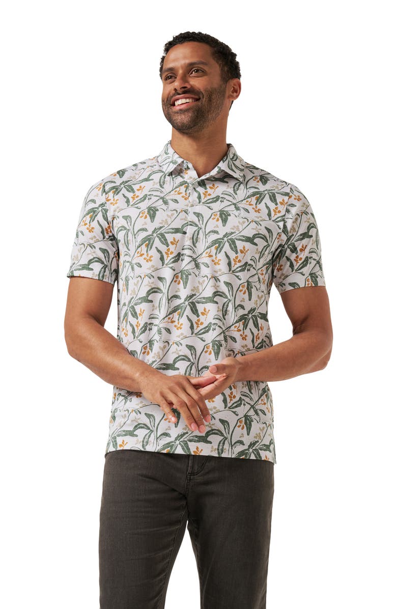 TravisMathew Relationship Status Floral Polo, Alternate, color, White