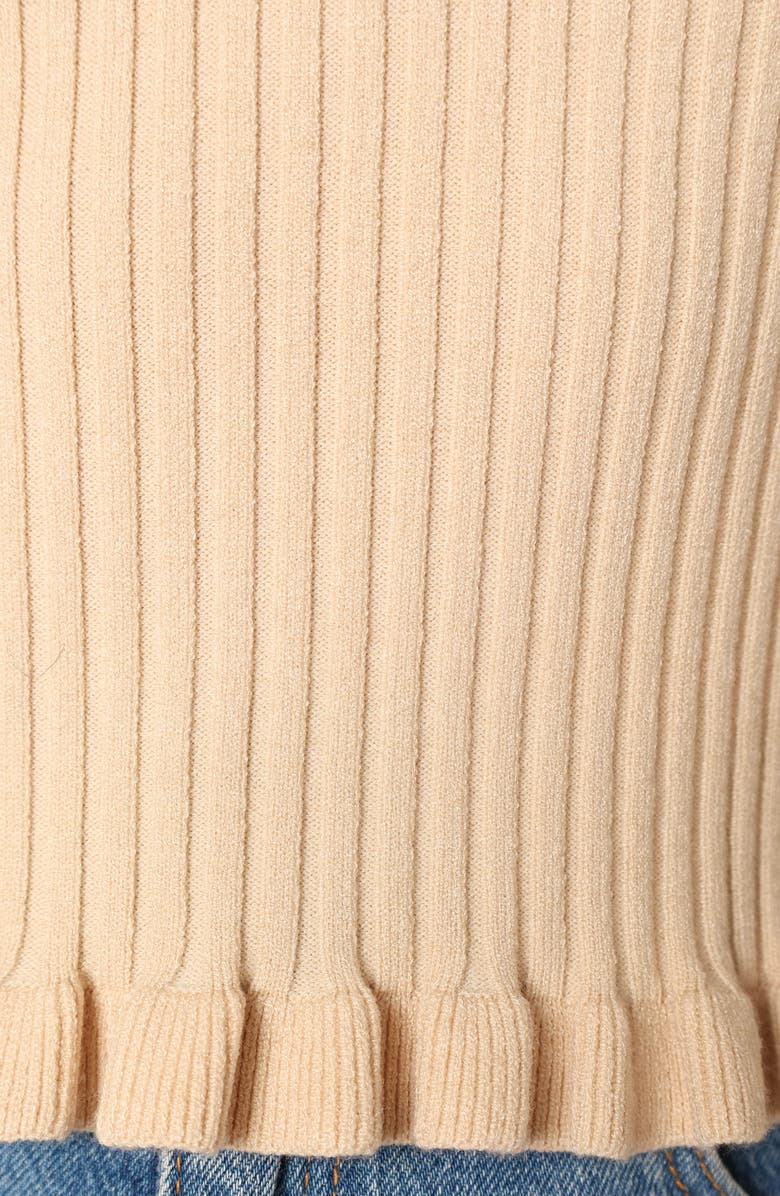 Petal & Pup Jeana Ruffle Short Sleeve Rib Top, Alternate, color,