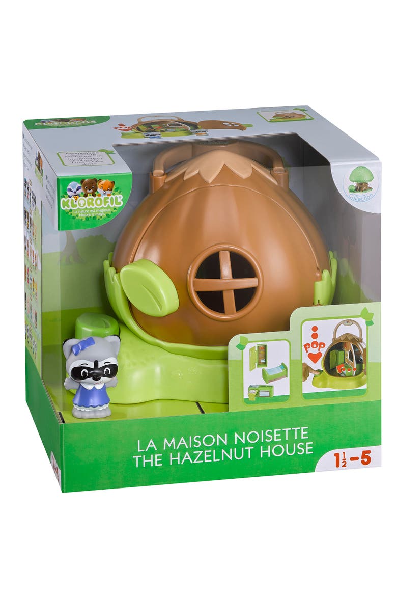 Hazelnut House Mini Home & Raccoon Figurine, Spinning Rooms, Alternate, color, Multicolored