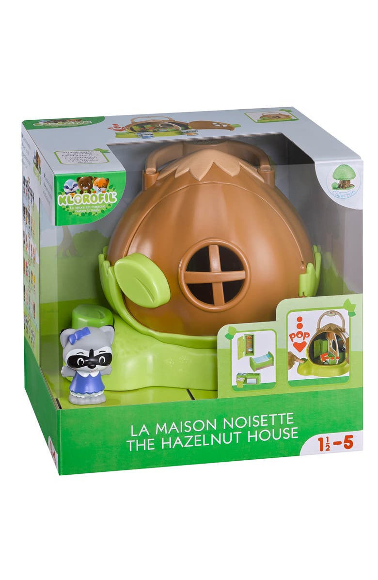 Timber Tots Hazelnut House Mini Home & Raccoon Figurine, Spinning Rooms, Alternate, color, Multicolored