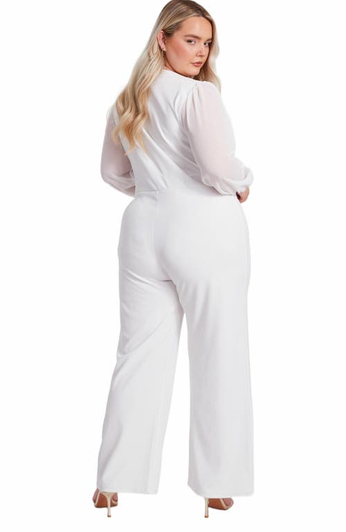 QUIZ QUIZ PLUS SIZE CHIFFON WRAP BUCKLE JUMPSUIT