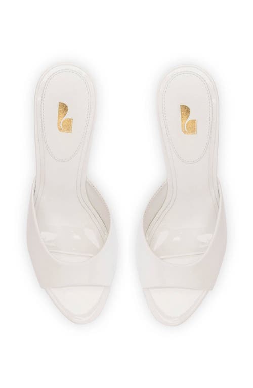 Larroude Larroudé Jasmine Hi Mule In White Leather In White