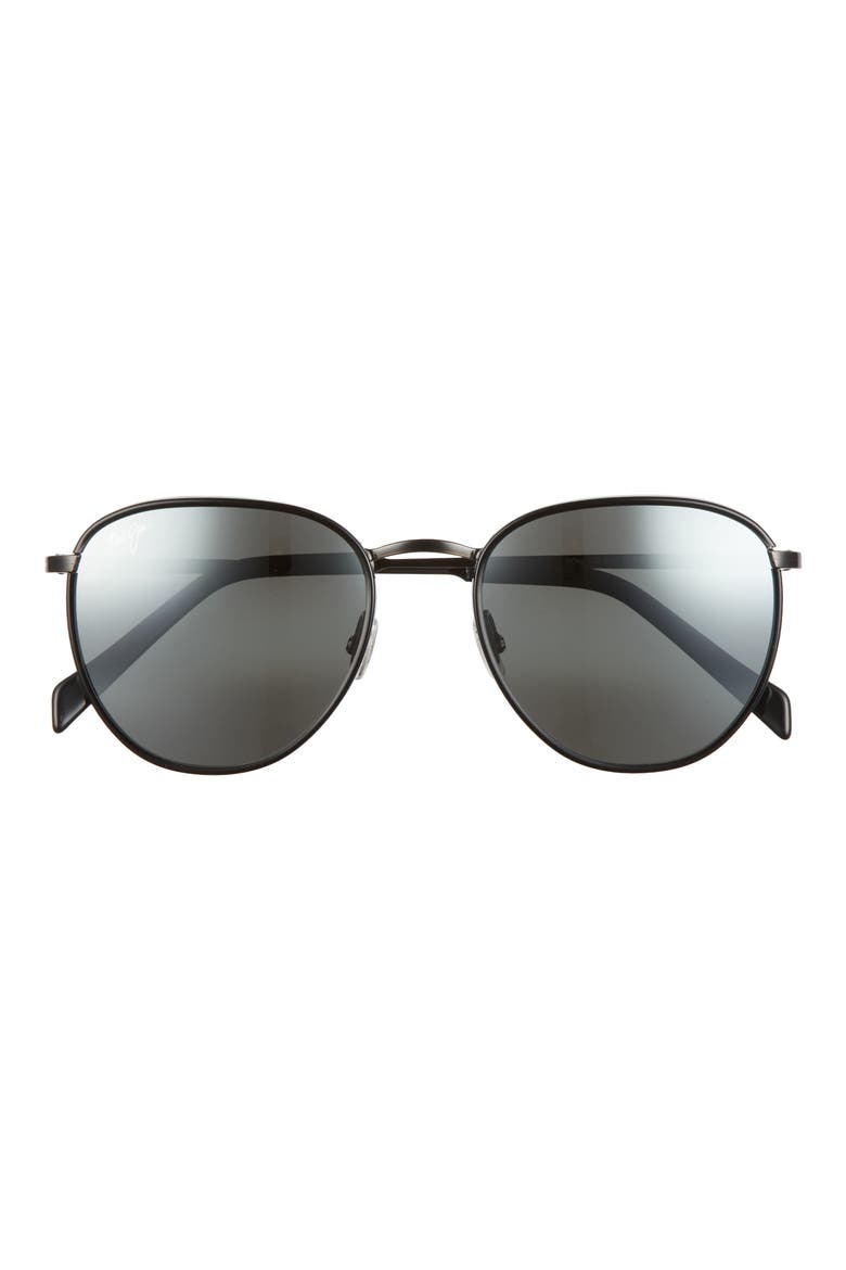 Noni 54mm PolarizedPlus® Round Sunglasses, Main, color, BLACK GUNMETAL/ NEUTRAL GREY