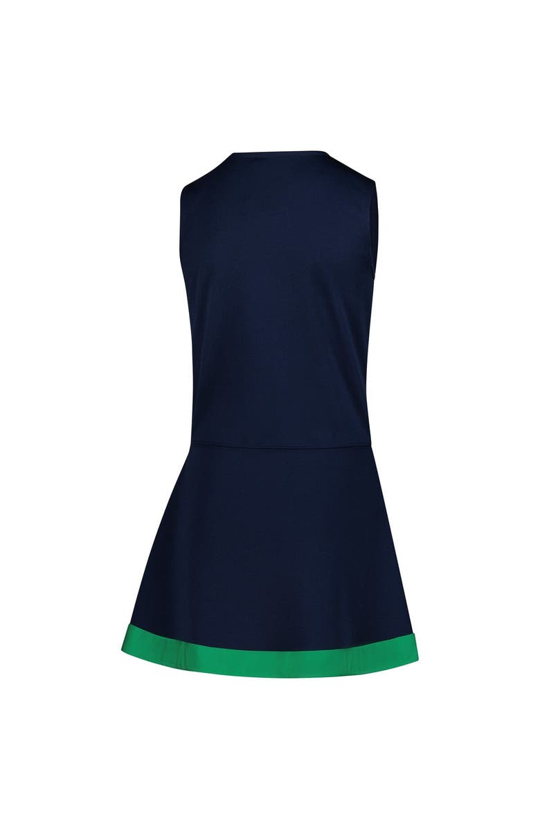 Outerstuff Girls Youth Navy Notre Dame Fighting Irish Cheer Captain Jumper Dress, Alternate, color,