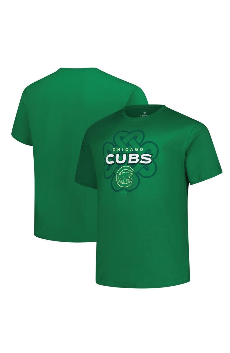 PROFILE Men's Profile  Kelly Green Chicago Cubs Big & Tall Celtic T-Shirt, Main, color, Kelly Green