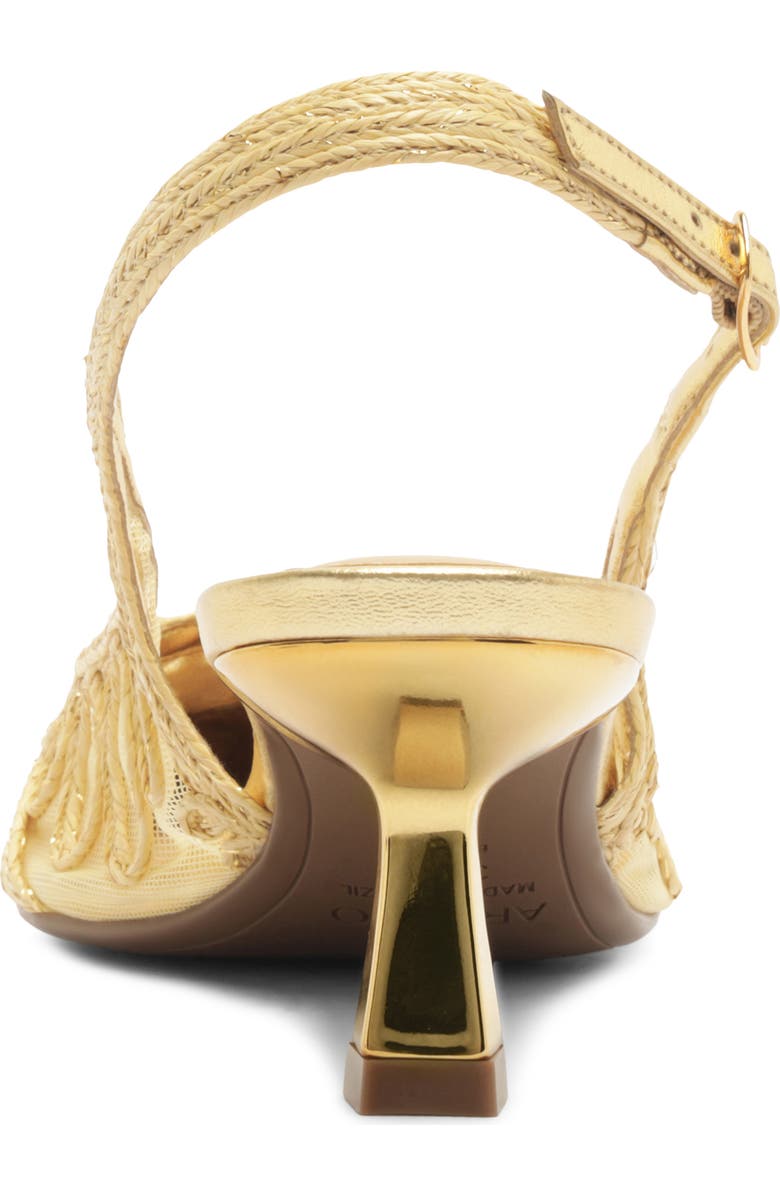 Arezzo Liz Slingback Pump, Alternate, color, Natural Gold