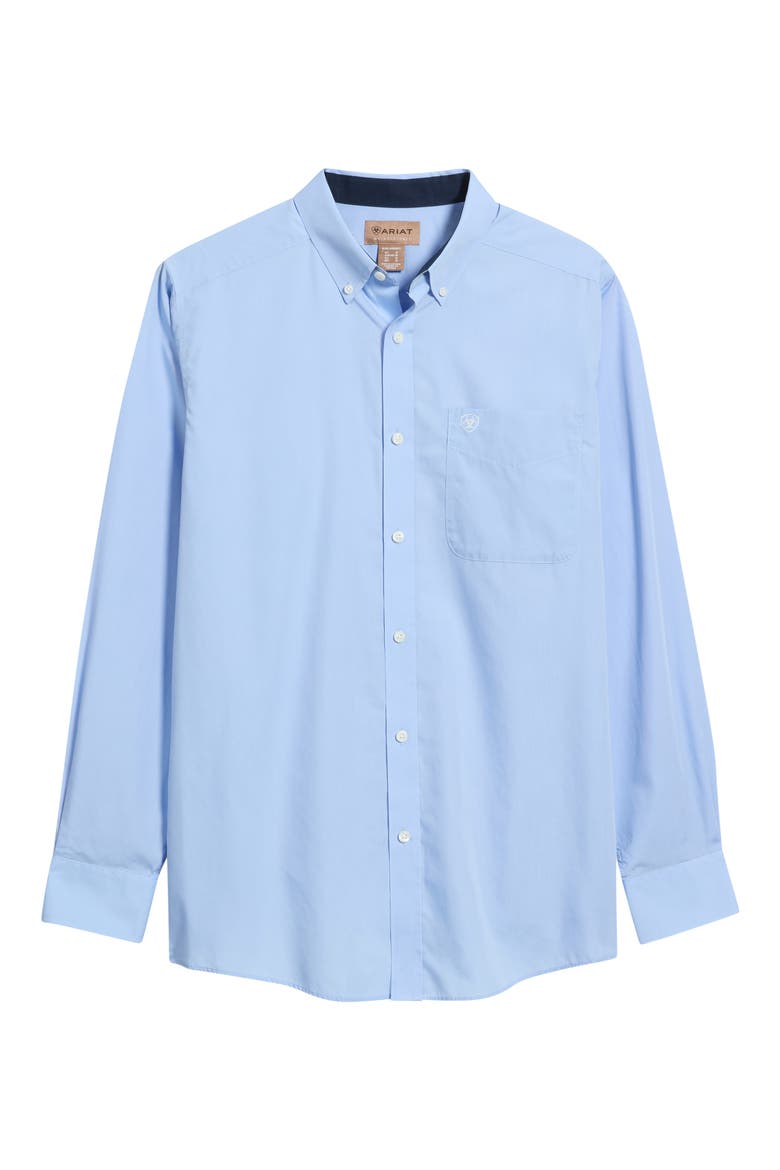 Wrinkle Free Solid Shirt, Alternate, color, LIGHT BLUE