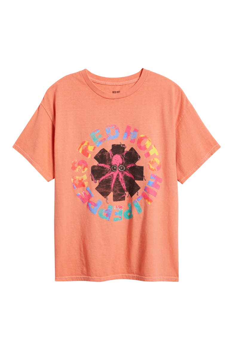 Red Hot Chili Peppers Cotton Graphic T-Shirt, Alternate, color, ORANGE PIGMENT DYE