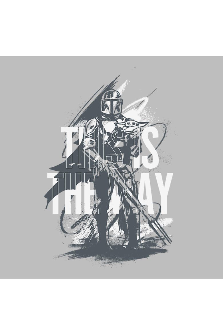 Girls Star Wars The Mandalorian and Grogu This Is the Way Painting T Shirt, Alternate, color, Athletic Heather
