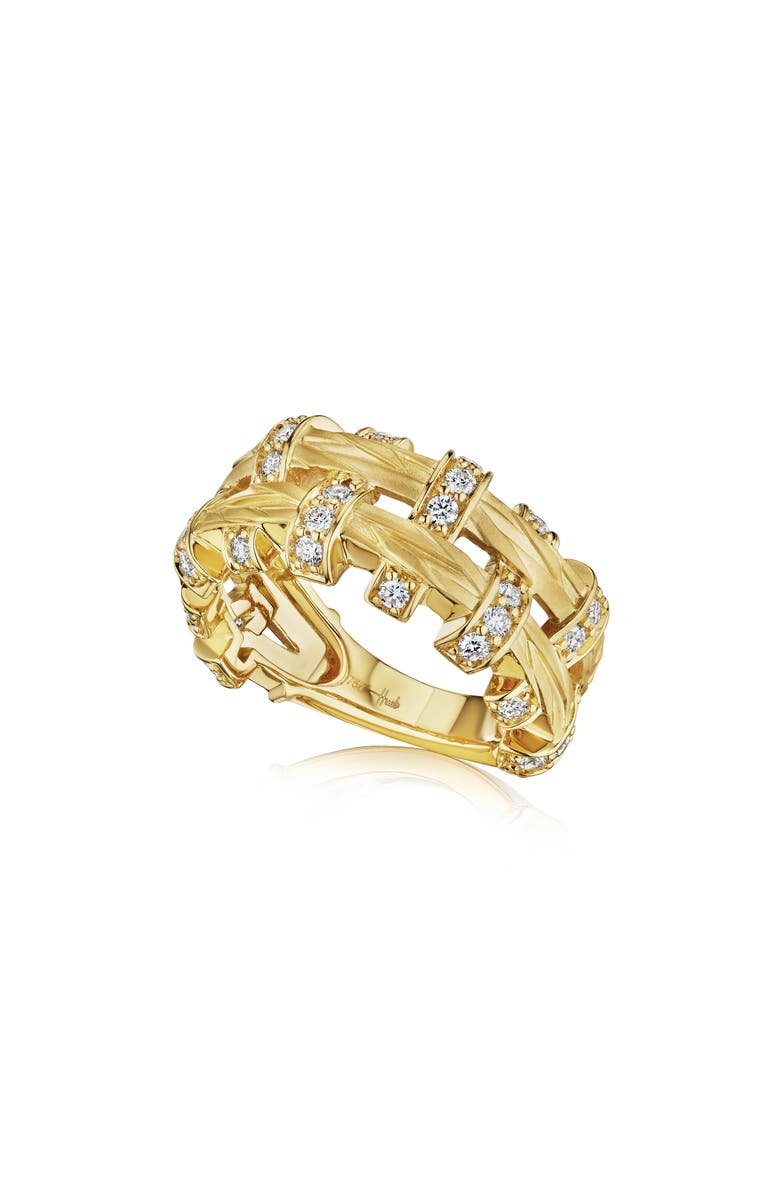 Hueb Amazonia Palha Diamond Ring, Main, color, Yellow Gold