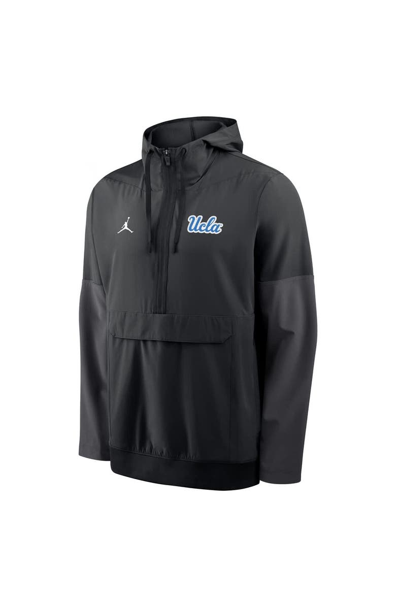 Nike Men's Nike Black UCLA Bruins Anorak Half-Zip Hoodie Jacket, Alternate, color, Black