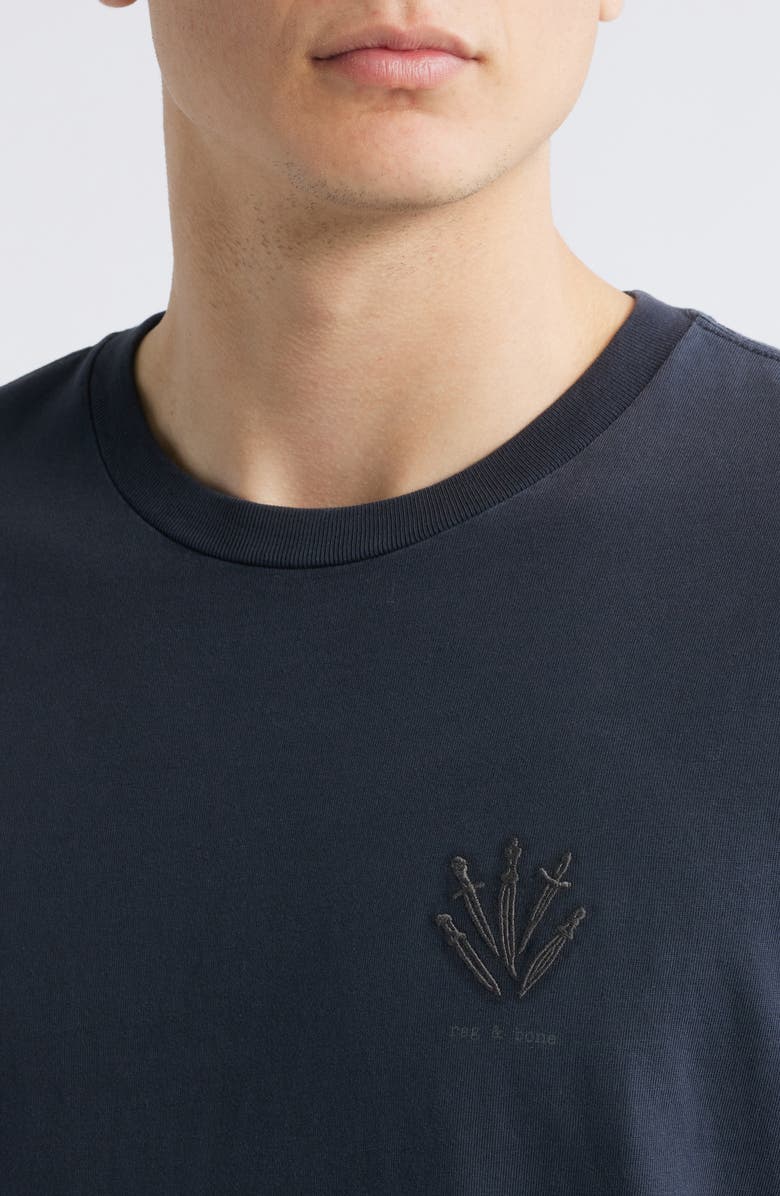 rag 
bone Dagger Embroidered Cotton Graphic T-Shirt, Alternate, color, 