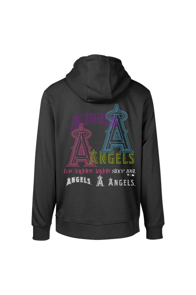 Men's Levelwear Black Los Angeles Angels Podium Vintage Pullover Hoodie, Alternate, color, Black