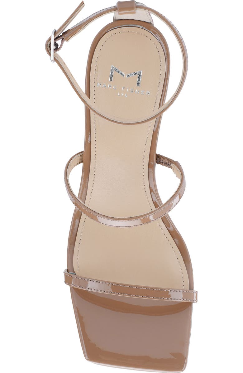Marc Fisher LTD Dalida Strappy Sandal, Alternate, color, Light Natural Patent