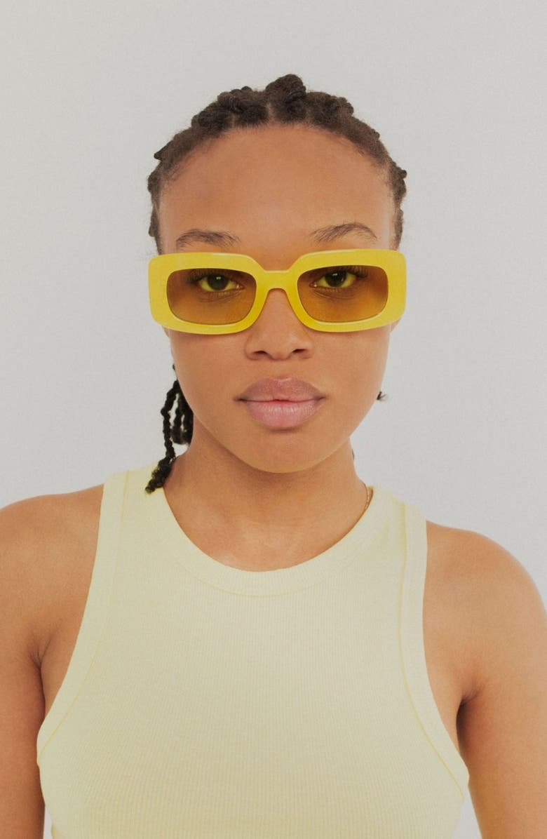 INDY Dolly Rectangular Sunglasses, Alternate, color, Yellow