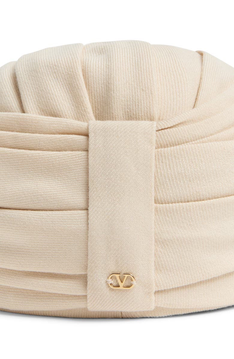 Valentino Garavani Virgin Wool Head Wrap, Alternate, color, Latte