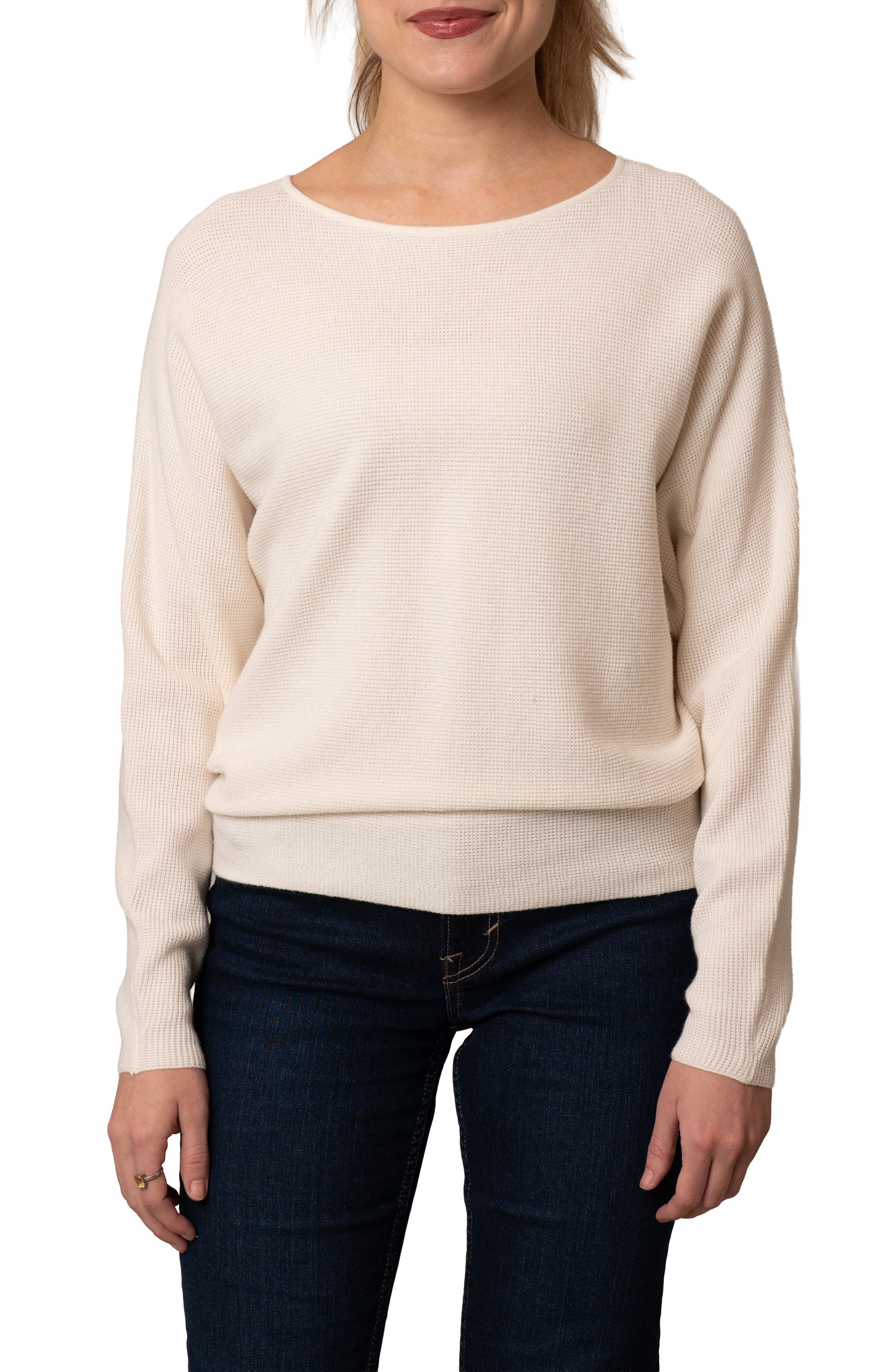 CYRUS Yummy Dolman Waffle Knit Sweater