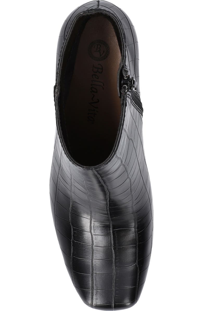 Bella Vita Wilma Croc Embossed Bootie, Alternate, color, Black Croco