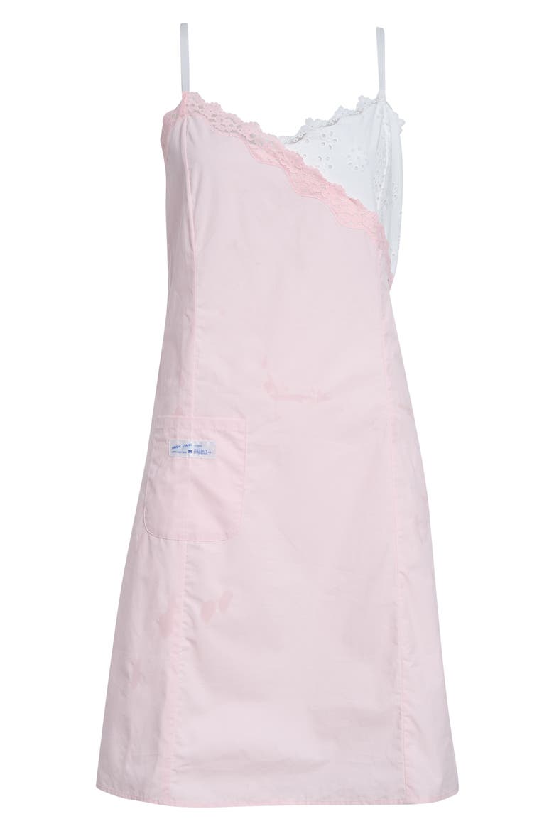 Chamomile Lace Trim Cotton Poplin & Eyelet Slipdress, Main, color, PINK