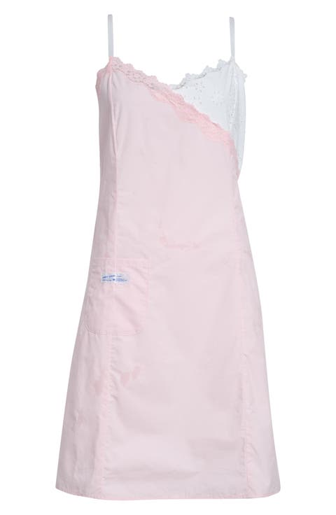 Chamomile Lace Trim Cotton Poplin & Eyelet Slipdress