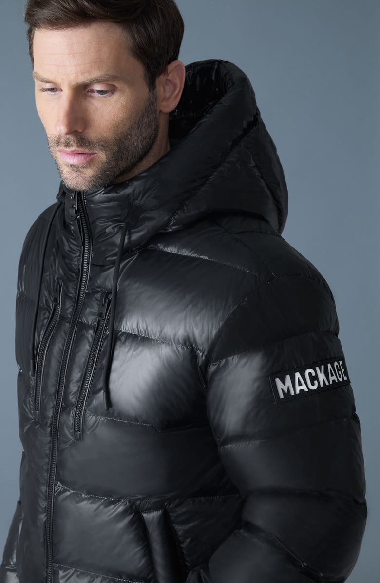 Mackage Victor Water Resistant Recycled Down Puffer Jacket, Alternate, color, Black
