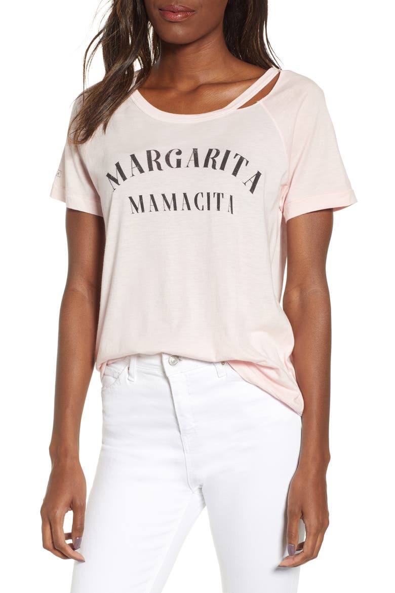 Margarita Mamacita Distressed Graphic Tee, Main, color, PINK