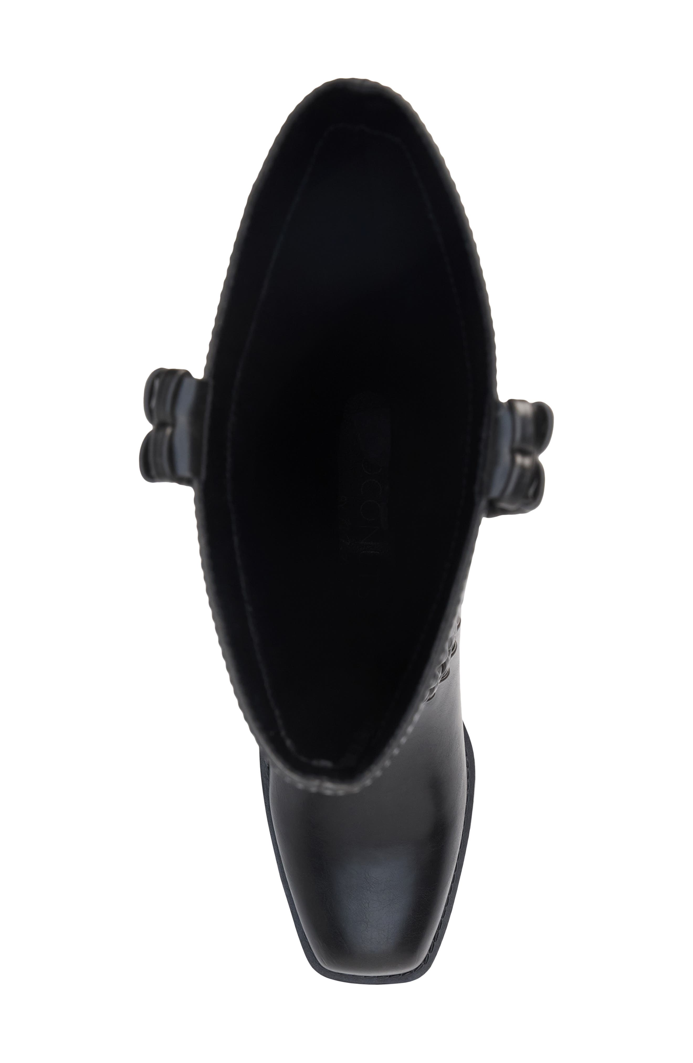 Cheyenne Faux Leather Boot, Alternate, color, BLACK