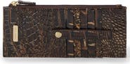 Brahmin Croc Embossed Leather Credit Card Wallet