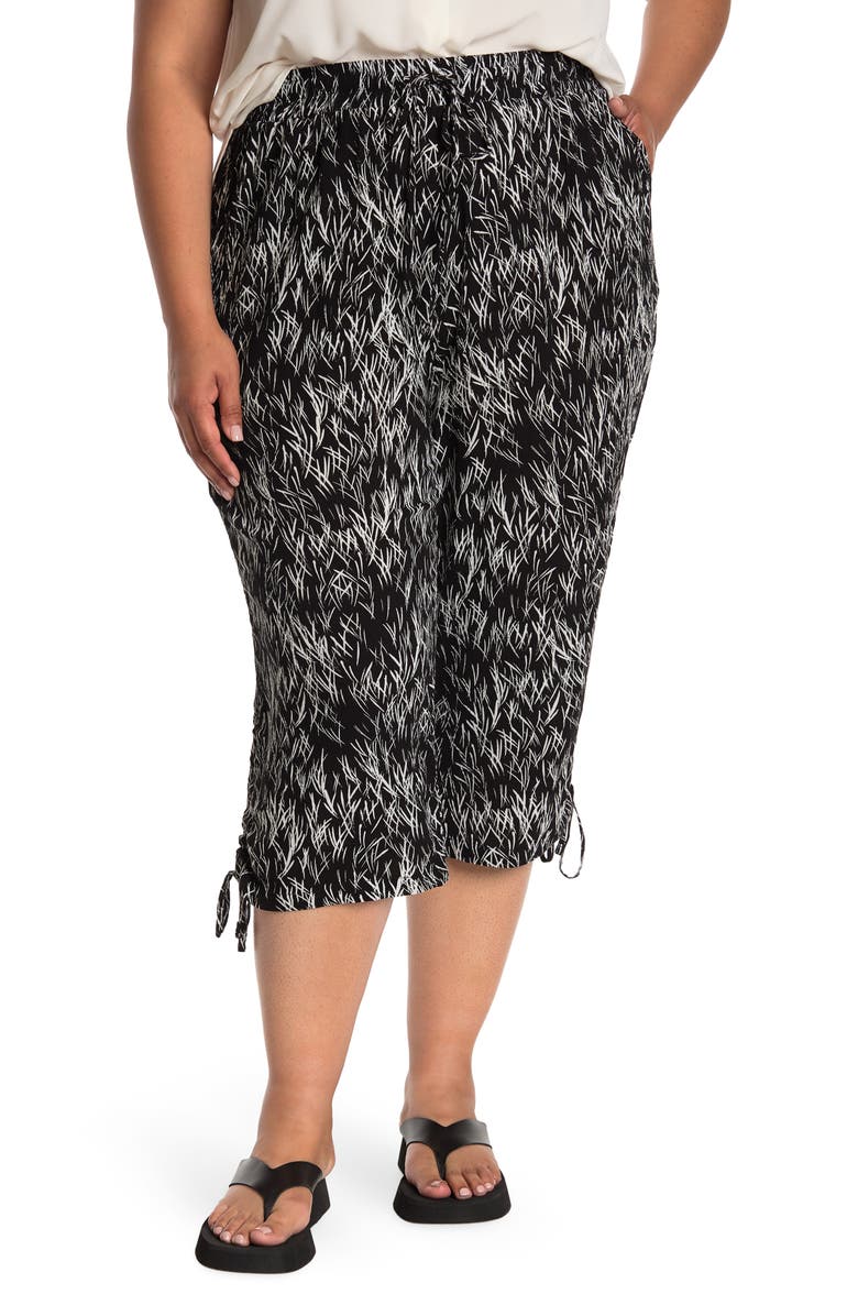 ROYALTY FOR ME Drawstring Pull-On Crinkle Gauze Pants, Main, color, 