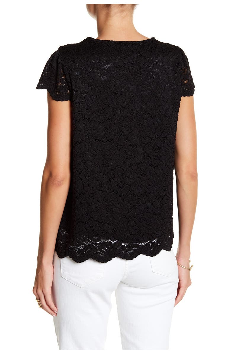 PHILOSOPHY BY RPUBLIC CLOTHING Cap Sleeve Lace Top, Main, color,
