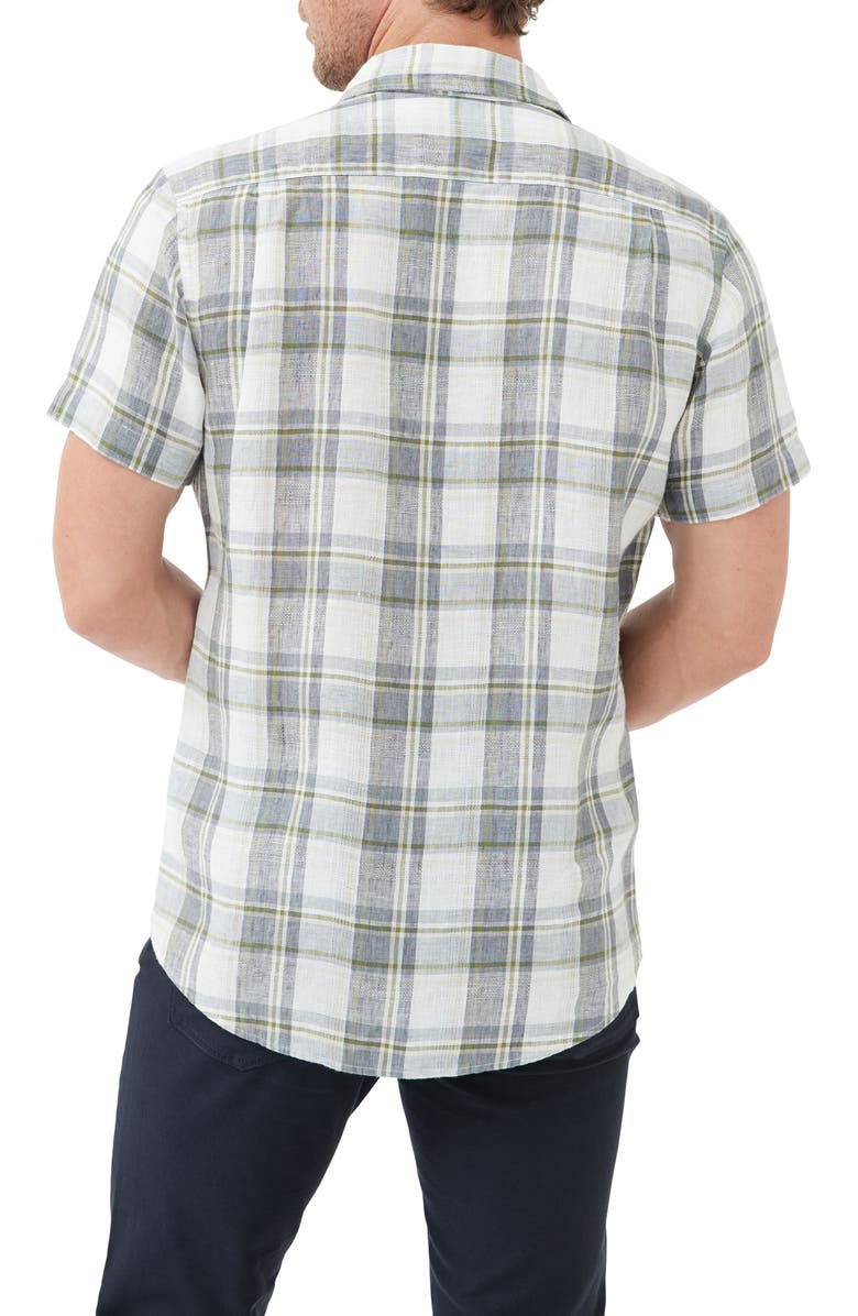 Rodd & Gunn Willow Park Plaid Short Sleeve Linen Button-Up Shirt, Alternate, color,